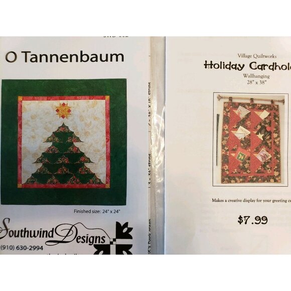 Quilt Pattern Lot 15 Christmas Wall Hanging Cardholder Table Runner Radley House - Picture 4 of 16